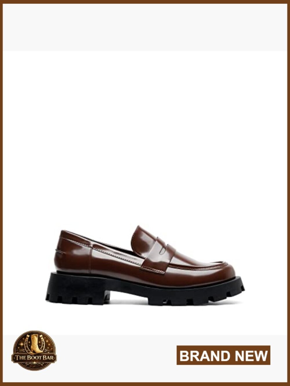 Chunky Platform Lug Sole Slip On Loafers for Women Dressy Work Shoes - Picture 4 of 7